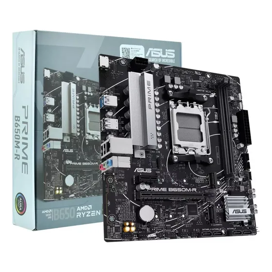 Placa Mae Am5 Asus Prime B650m-r M.2 Ddr5 Asus Cor Preto