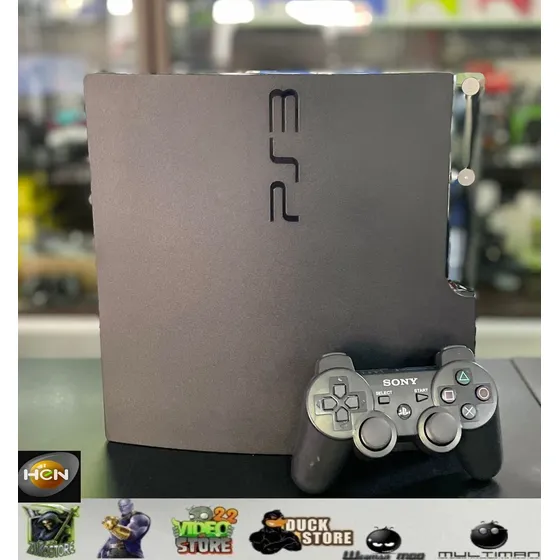 Playstation 3 Slim 160gb Preto Usado + 01 Controle Sem Fio + Jogos De Brinde