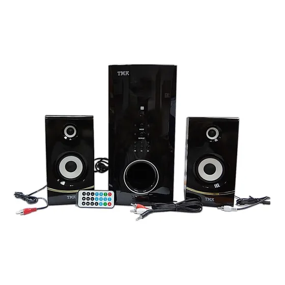 Cornetas Subwoofer Bajo 2.1 3.5mm Memoria Sd Control 65w