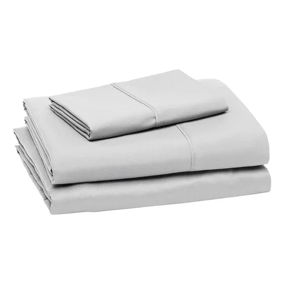 Sábanas Lisas Twin Textura Ultra Suave Juego X 3 Piezas Color Gris Claro Diseño de la tela Liso