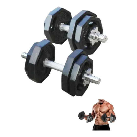 Pesas Set De 20kg + Mancuernas Cromadas Tienda Física 