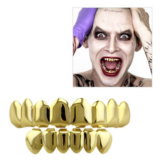Conjunto De Dentaduras Lisas, Com Revestimento De Ouro Real, Conjunto De Dentaduras Lisas, Com Revestimento De Ouro Real,