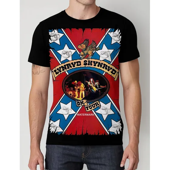 Camiseta Camisa Personalizada Banda Rock Lynyrd Skynyrd 17