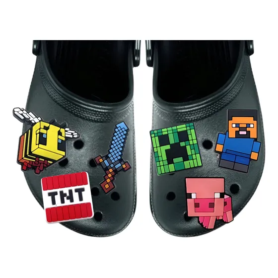 Botons Enfeite Pin Para Crocs Minecraft Gamer Kit 8 Sortidos