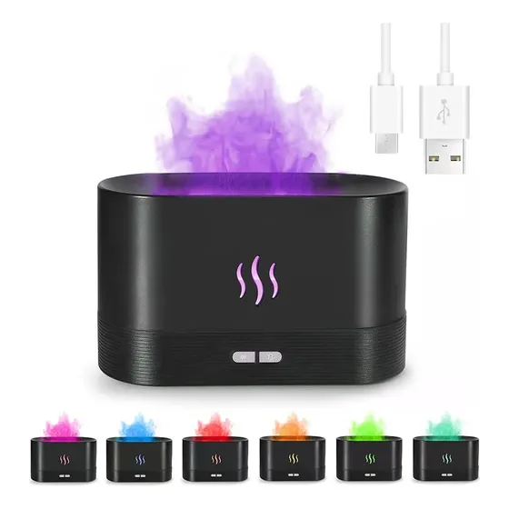 Humidificador Difusor De Aceite Esencial De Llama Coloreado