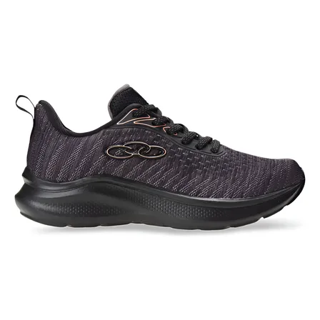 Tênis Casual Feminino Nyx Olympikus Liso 37 Preto/chumbo/rosa Texturizado 34 Br