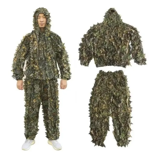 Roupa Sniper Camuflagem Folha 3d Tatico Militar Airsoft Caça