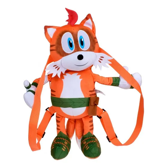 Peluche Mochila De 30 Cms Sonic - Tails Color Multicolor