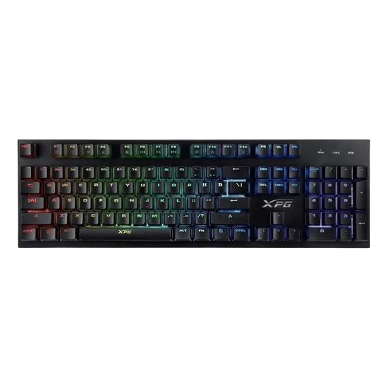Teclado gamer XPG Infarex QWERTY inglês US cor preto com luz RGB