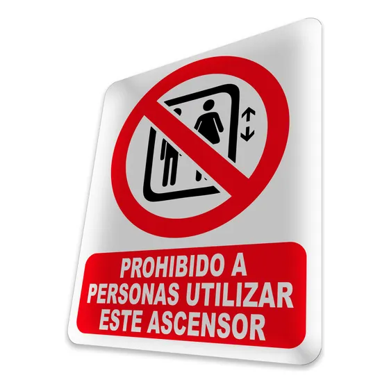 Avisos Prohibido A Personas Utilizar Este Ascensor Letrero.
