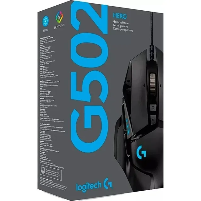 Mouse gamer de juego Logitech G Series Hero G502 negro