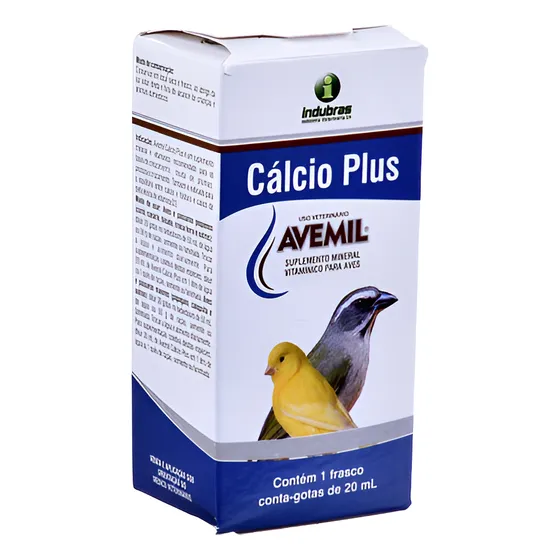 Suplemento Vitaminico Passaros Avemil Cálcio Plus 20ml