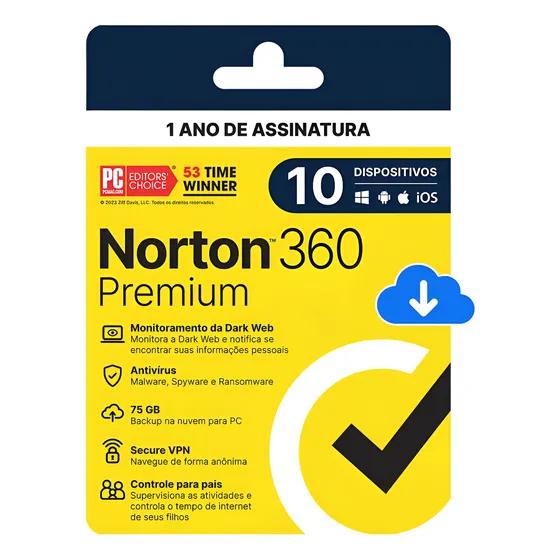 Norton 360 Premium 10 Dispositivos 12 Meses