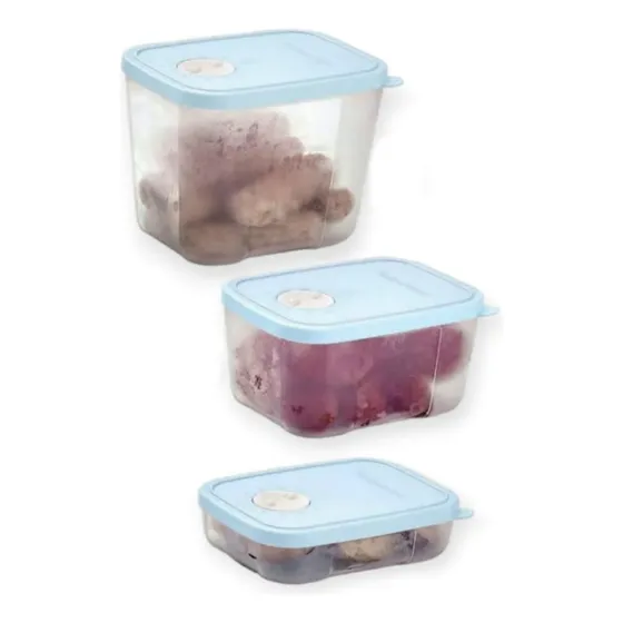Set Juego De 3 Recipientes Frigofechador Tupperware
