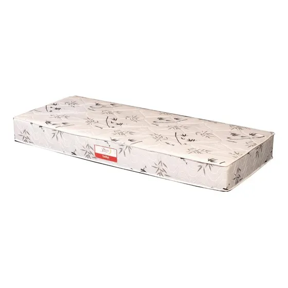 Colchón De Una Plaza Densidad 20cm Espuma Firme 180 Kg 2 Año Color Blanco/negro