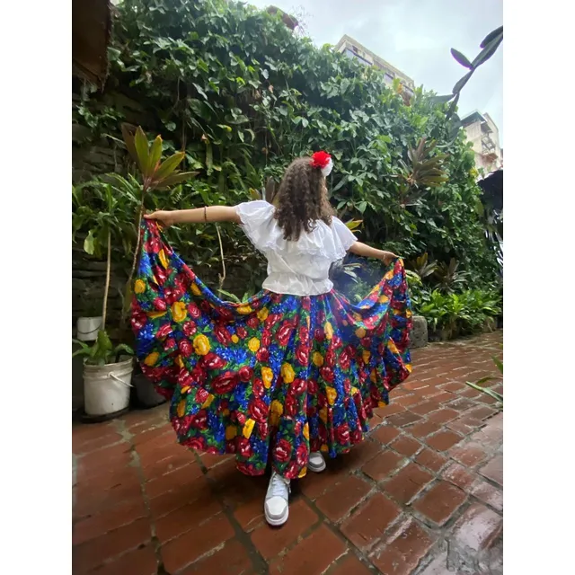 Trajes Llaneros Floreados Folklórico Venezolanos