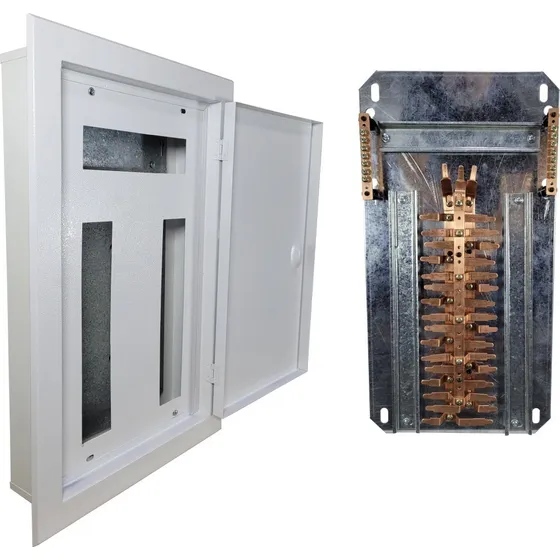 Quadro Distribuição Embutir Com Kit Trifásico 32c Din 100a Cor BRANCO RAL 9003 - WEG