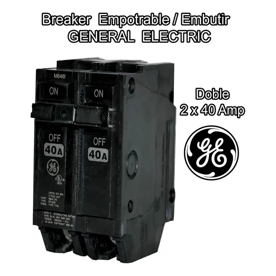Breaker Empotrar 2x40 Amp 120-240v General Electric Original