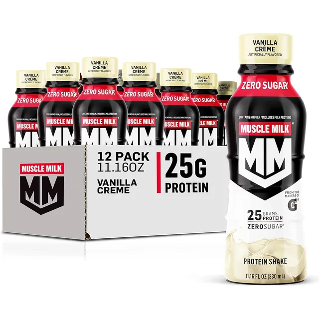 Muscle Milk Batido De Proteína Auténtico, Crema De Vainil...