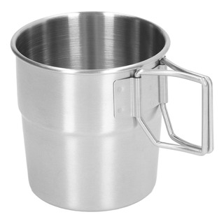 Vaso De Camping Con Mango Plegable De Acero Inoxidable, 320 Vaso De Camping Con Mango Plegable De Acero Inoxidable, 320
