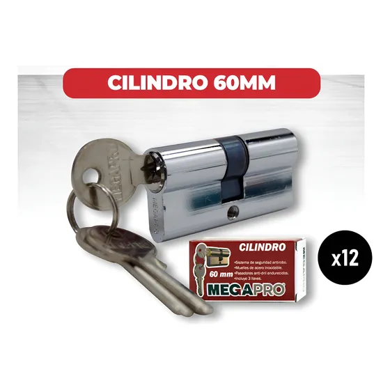Cilindro De Seguridad Para Puerta +3 Llaves Pack O Caja