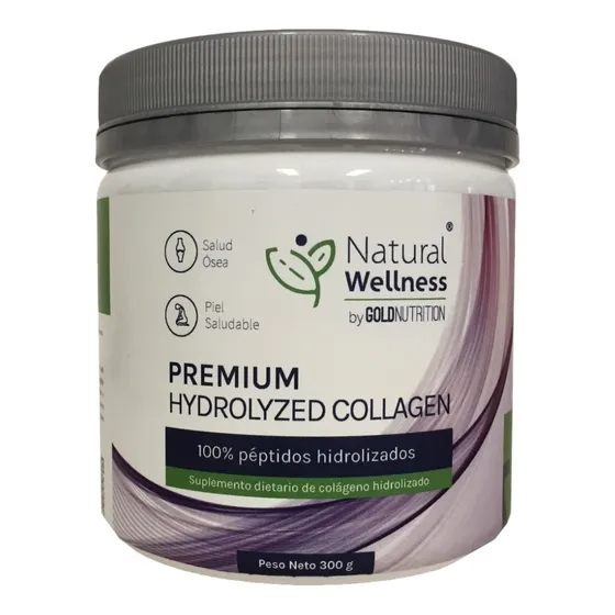 Colágeno - Premium Hydrolyzed Collagen 300g Natural Wellness Sabor Natural (sin Sabor