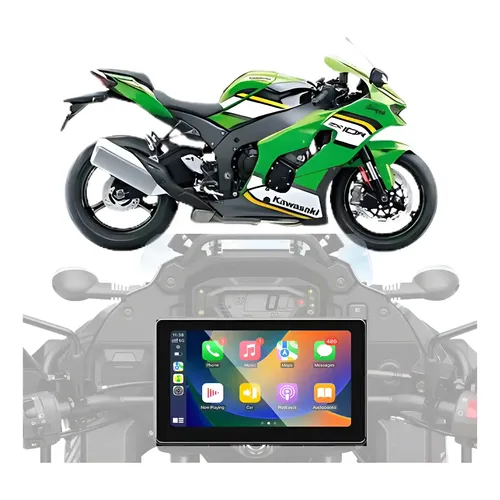 Central Mp5 Carplay E Android Auto Kawasaki Ninja Zx 600 R
