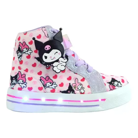 Tenis Kuromi Melody Niñas Led Luces Hello Kitty Botas Comodo