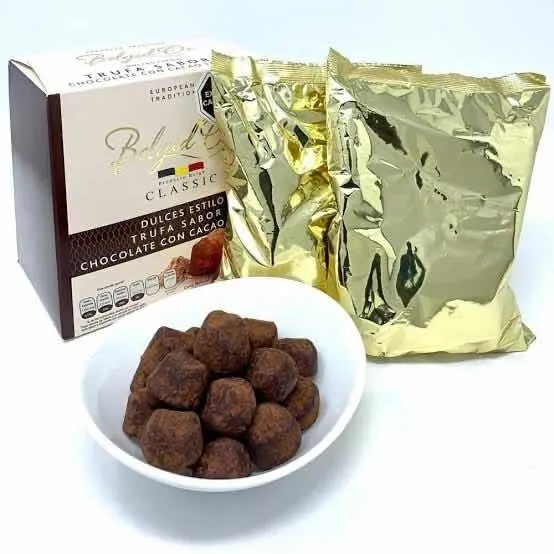 Trufas De Chocolate Belga Premium Cacao Tostado Importadas