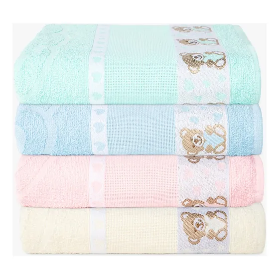 Kit 3 Toalhas De Banho Infantil Unissex Promoção Algodão