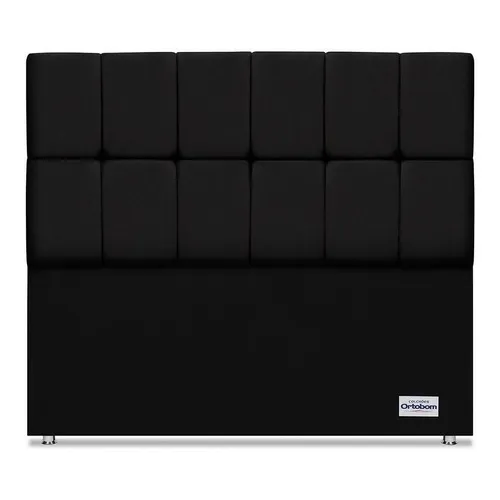 Cabeceira Piave Veluto Preto (12x140x125) - Ortobom