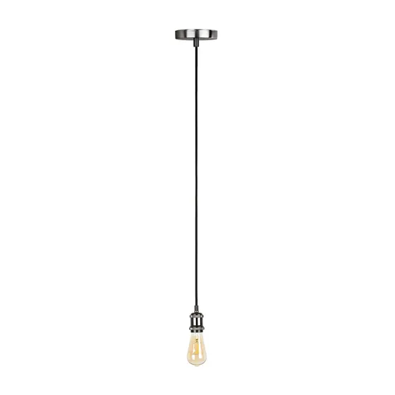 Lámpara Colgante Vintage Dekor Dl-1804 Foco Led 35w Incluido Color Negro