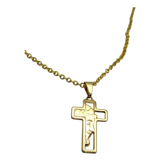 Dije Cruz Calada Rostro Jesús Oro 14k Dije Cruz Calada Rostro Jesús Oro 14k