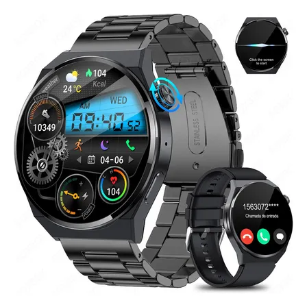 Smartwatch Hombre Elegante Reloj Inteligente Bluetooth Call