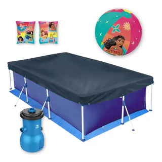 Kit Piscina 3700 L +filtro 110v Capa E Forro + Boia E Bola Kit Piscina 3700 L +filtro 110v Capa E Forro + Boia E Bola