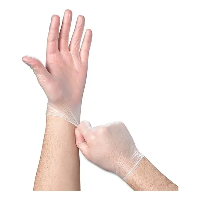 Guantes Descartables Vinilo Reforzados Caja X100 Unidades