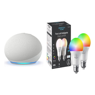 Alexa Echodot5 Blanco+foco Inteligente Rgb Certificado (2pz) Alexa Echodot5 Blanco+foco Inteligente Rgb Certificado (2pz)