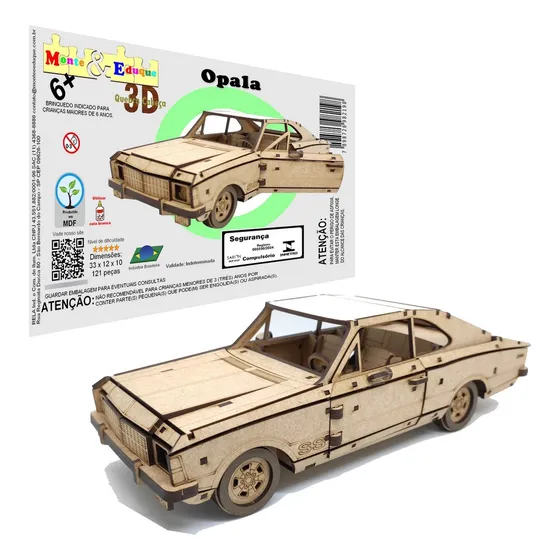 Brinquedo Educativo Quebra-cabeça Monte & Eduque Opala 1979