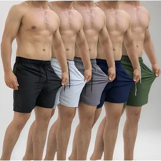 Kit 5 Shorts Masculino Praia C Lycra Tactel Academia Bermuda Kit 5 Shorts Masculino Praia C Lycra Tactel Academia Bermuda
