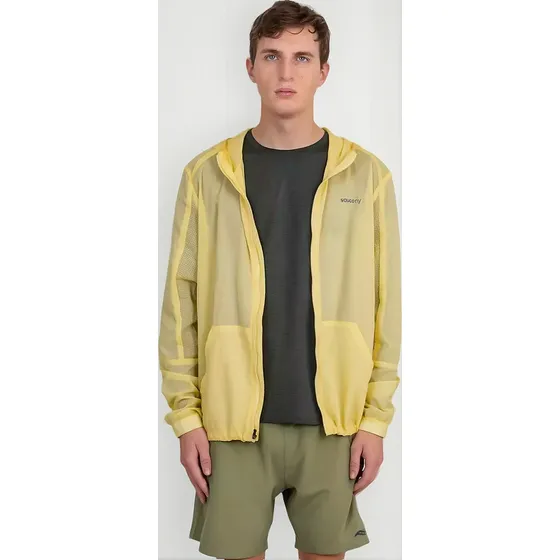 Campera Saucony Elevate Packaway Rompeviento Running Hombre