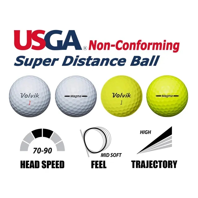 Volvik Magma Juego Pelota Golf Ilegal Larga Distancia 3 (36