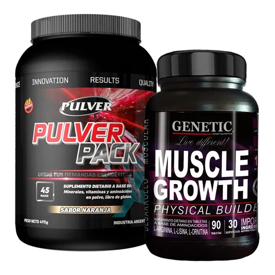 Masa Muscular Pulver Pack Pro Hormonal Muscle Growth Genetic