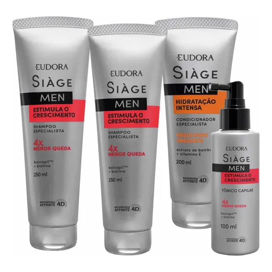 Siàge Men 2 Sh Estimula Crescimento + Condicionador E Tônico