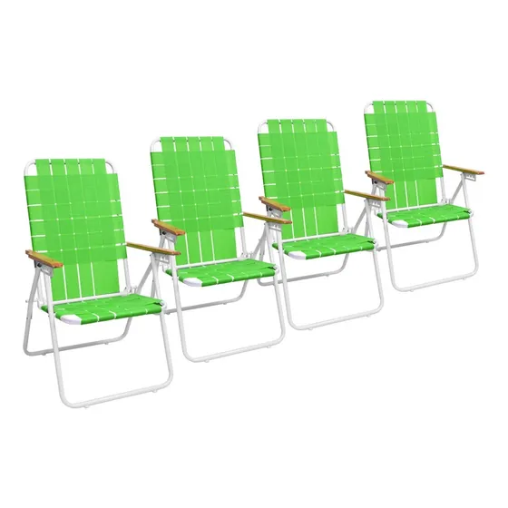 Reposera Plegable Playera X 4 Unidad 5 Posiciones Reforzada 