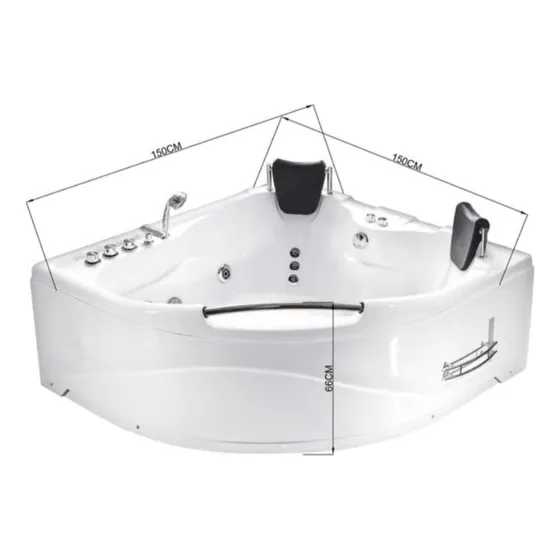 Jacuzzi Tina Hidromasaje 150x150x60 Cm 2 Personas 8 Jets
