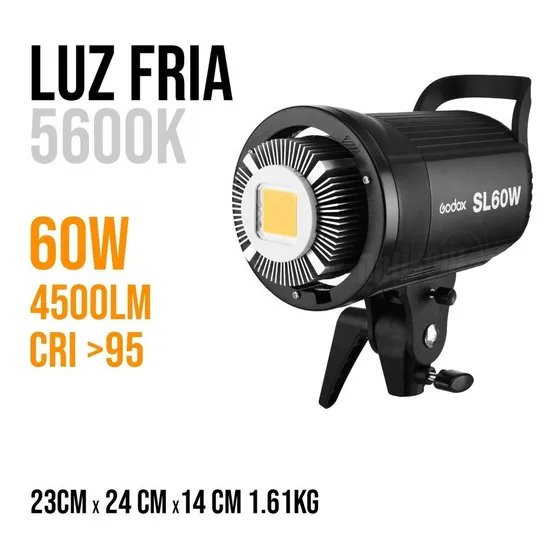 Lâmpada Led Godox Sl60w Softbox Lanterna Ou Octa 120 E Tripé Cor da luz OCTABOX GRID 120CM 127/220V