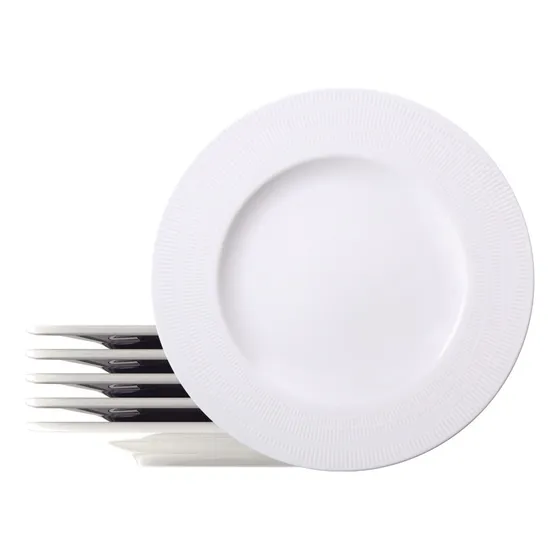 Kit De Prato Raso Nexus em Porcelana 28 cm 6 Peças Branco Tramontina