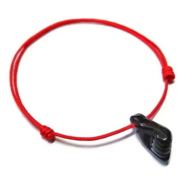 Pulsera O Tobillera Para Bebe Hilo Rojo Azabache Protección 