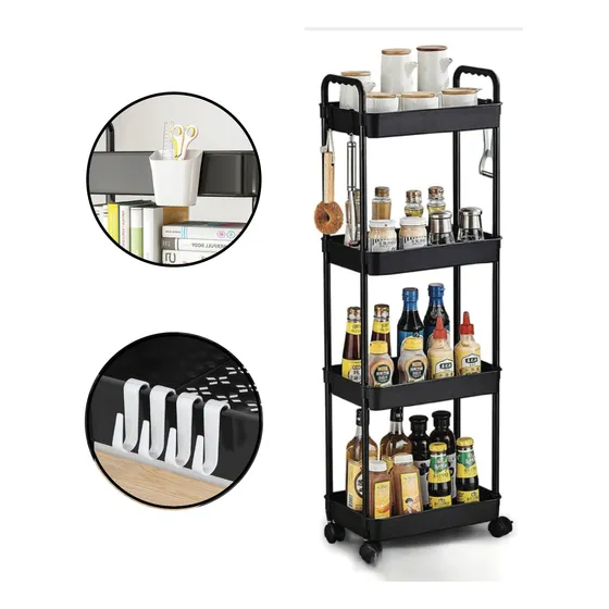 Organizador Cocina Carro Almacenamiento Gabinete 4 Niveles