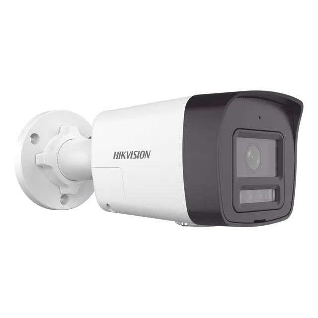 Camara Bala Hikvision Ip 4mp / Lente 2.8 Mm / Dual Light / Audio Dos Vías / Luz Intermitente Y Alerta De Audio / Acusense / Ds-2cd1043g2-liuf/sl